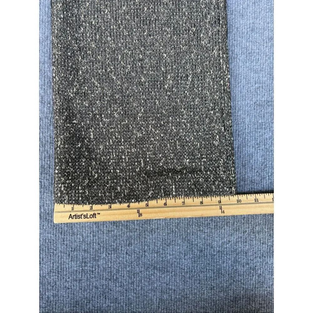 J. McLaughlin Tweed Sequin Knit Pants Size 4 Gray Straight Leg Pull On Stretch - Picture 9 of 10